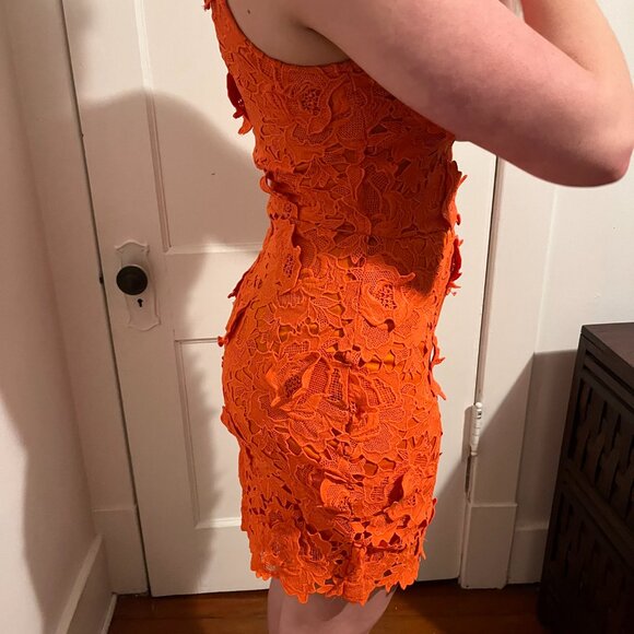 Super fun orange appliqué summer dress - Picture 7 of 13